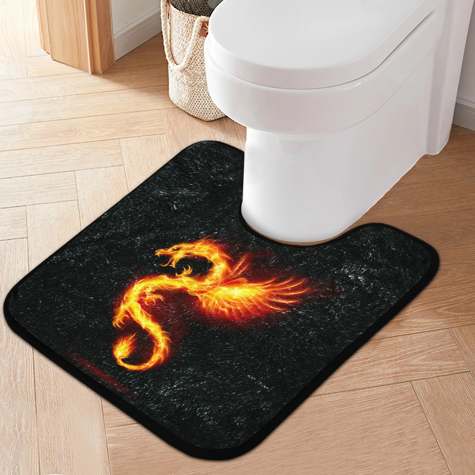 2 шт./комплект коврик для ванной с принтом дракона | Дом и сад