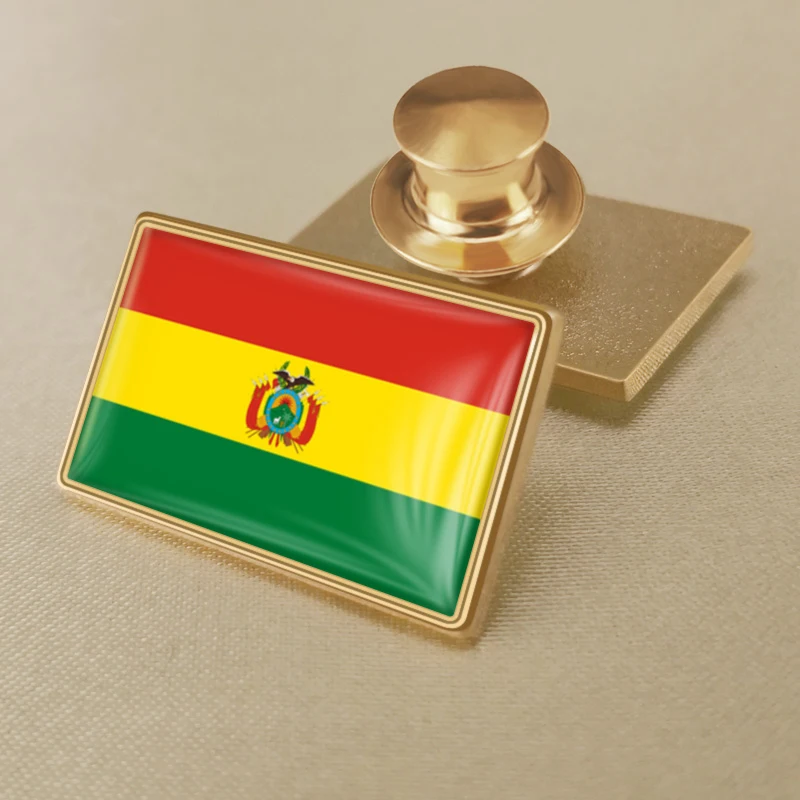 Брошь с гербом Боливии флагом этническим цветком значки нагрудные знаки - купить