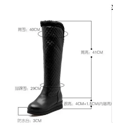 Новые зимние водонепроницаемые сапоги женские теплые на боковой молнии модные