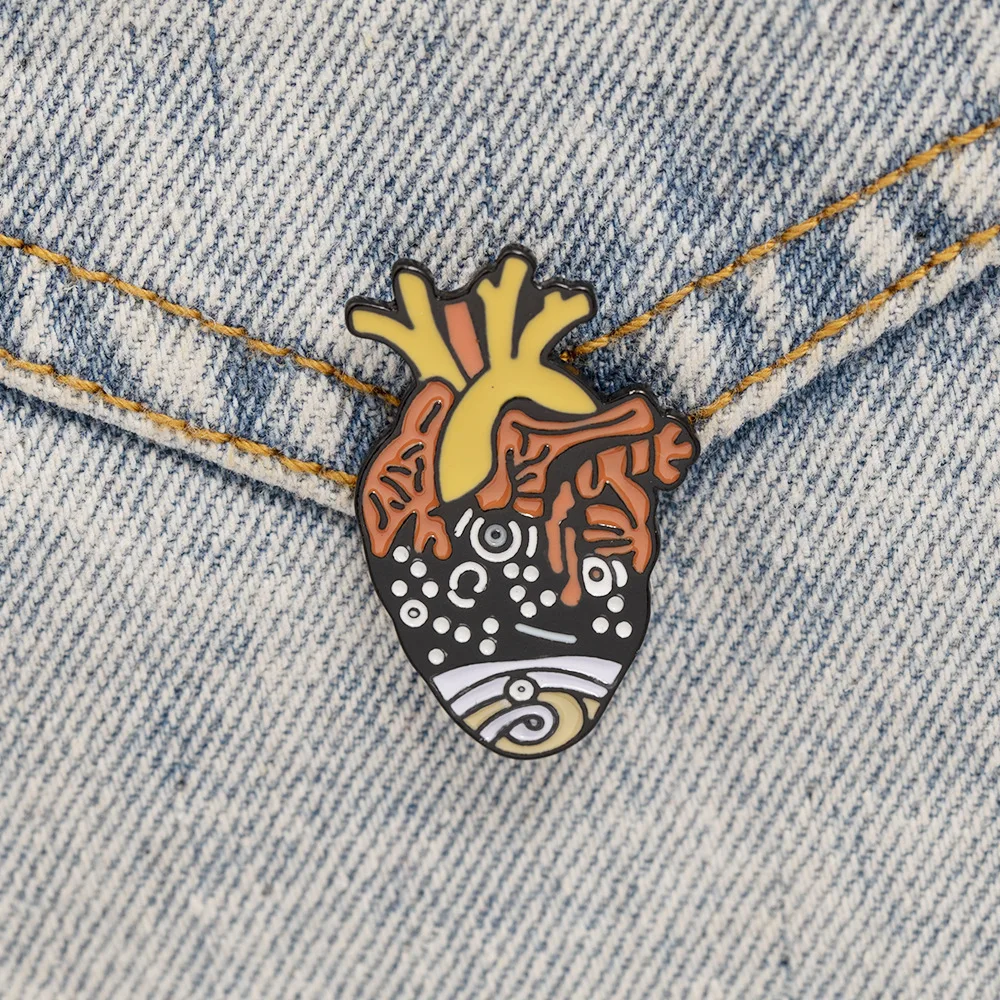 Anatomical Heart Enamel Pins Medical Anatomy Brooch Pin for Doctor and Nurse Lapel Badge Jewelry Brooches Gift | Украшения и