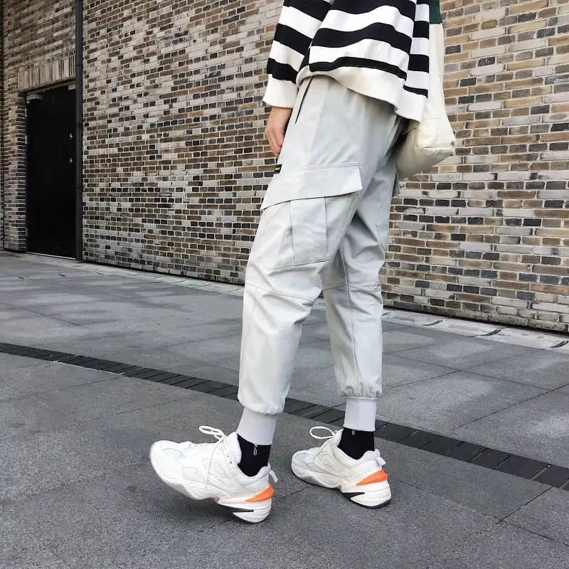 

Men Spring Autumn Hip Pop Harm pants Elastic Waist Hip Pop Pencil Pants Trousers Streetwear Fashion Black Hombre Sweatpants Male