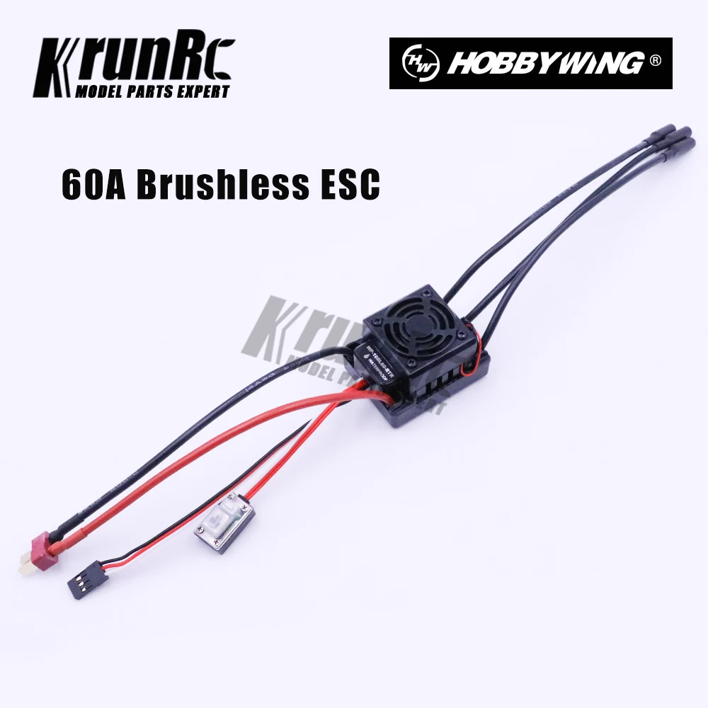 Бесщеточный Lipo NiMH 60A водонепроницаемый ESC 2S 3S SBEC 6V/3A подходит для двигателя 540