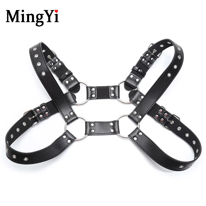 Высококачественный мужской ремень для БДСМ нагрудный бондаж Готический в стиле