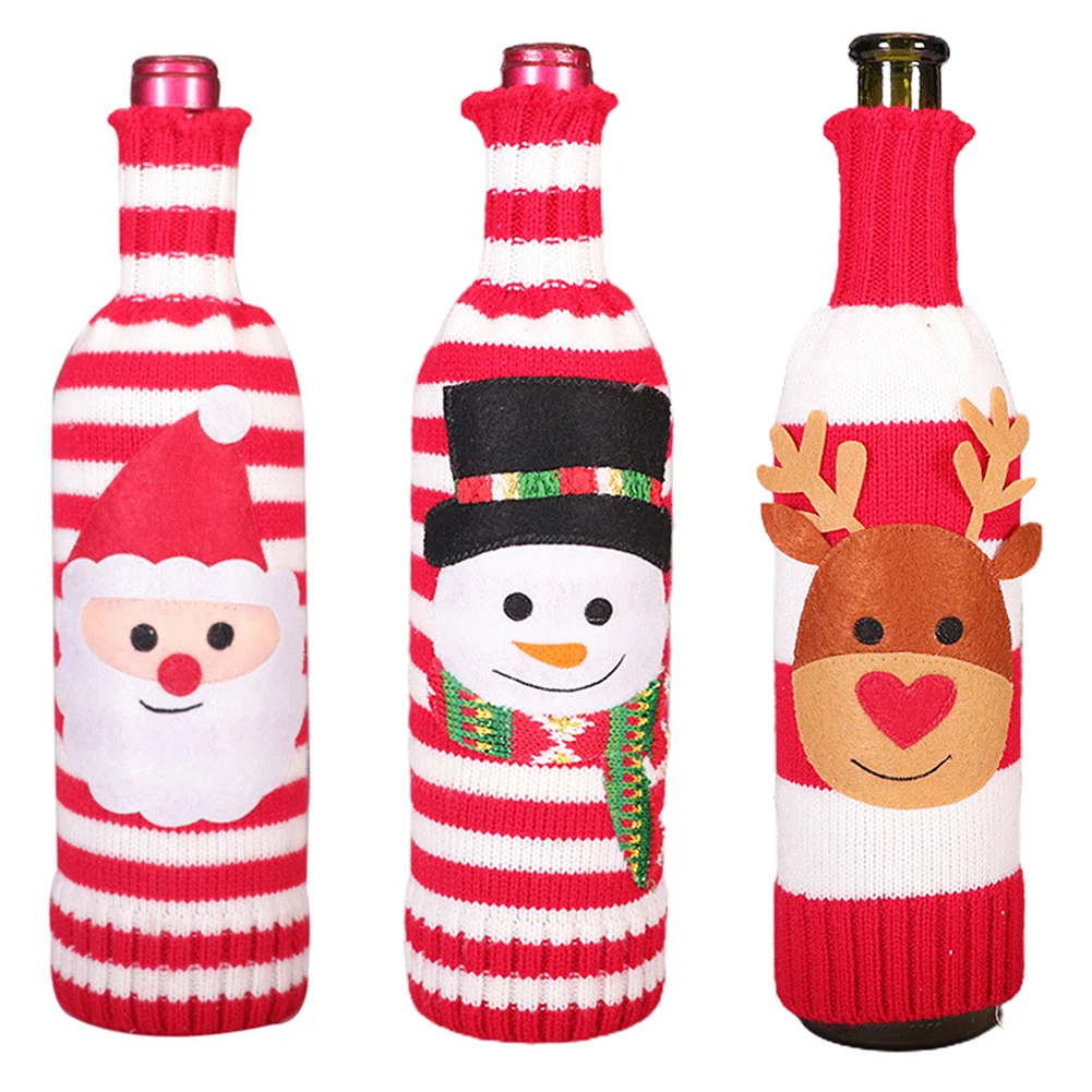 Рождественский набор бутылок для вина чехол конфеты в подарочной упаковке пива