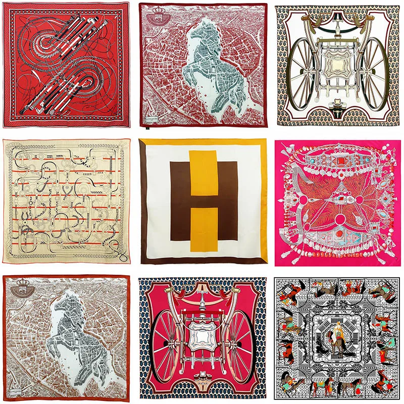 Новый Шелковый шарф кашемировые шарфы 130 см женский шейный платок высокое