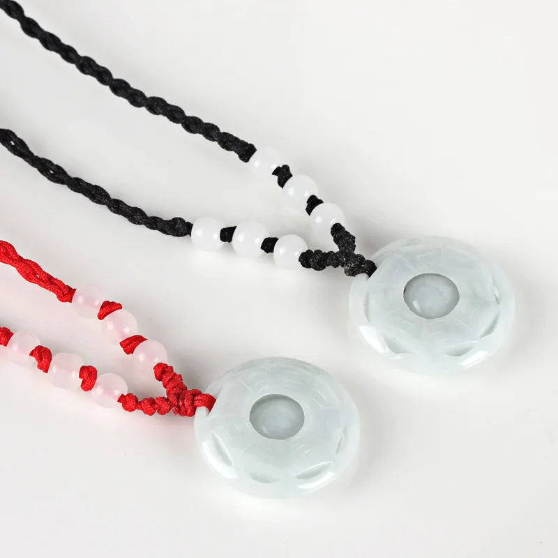 Натуральный изумруд безопасная Пряжка Нефритовый Кулон бусы ожерелье