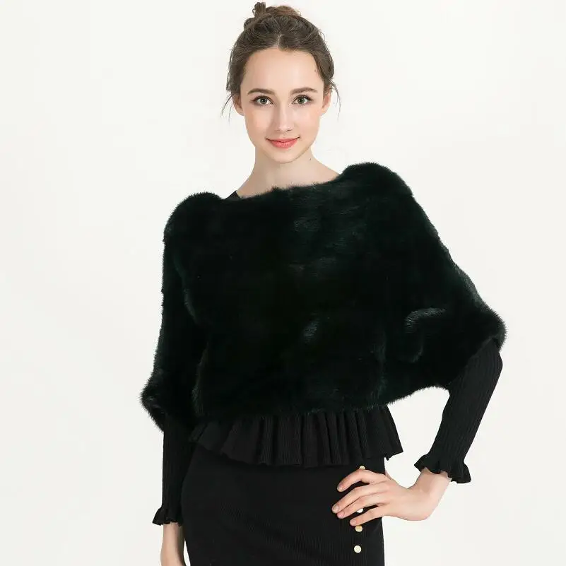 

Новинка женские шали из натурального меха норки с капюшоном из натурального меха норки Короткие норковые Куртки модные повседневные европ...