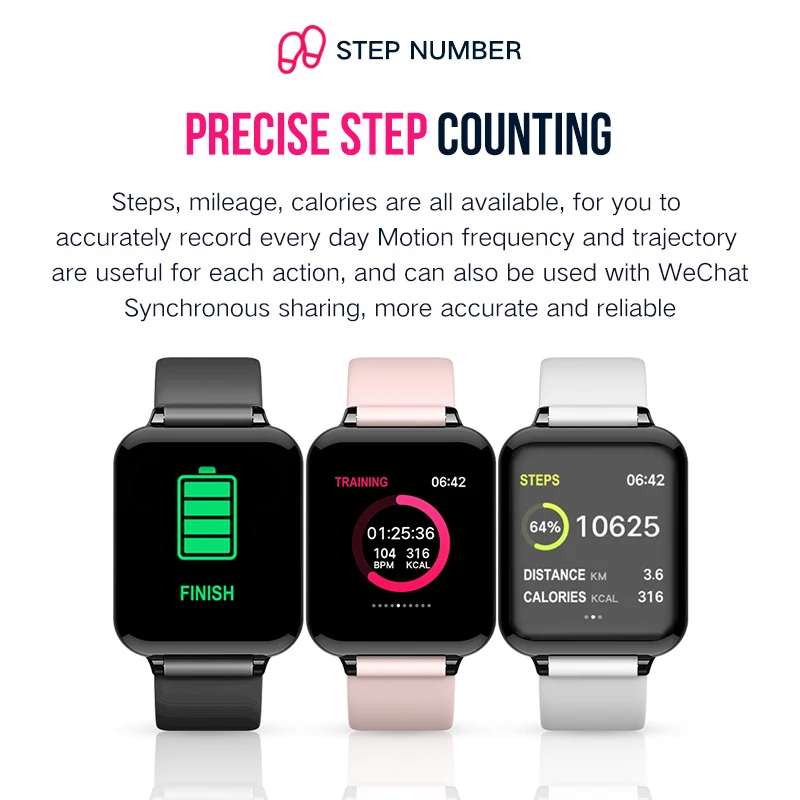 Смарт-часы B57 для мужчин и женщин водонепроницаемые спортивные iphone Huawei Xiaomi