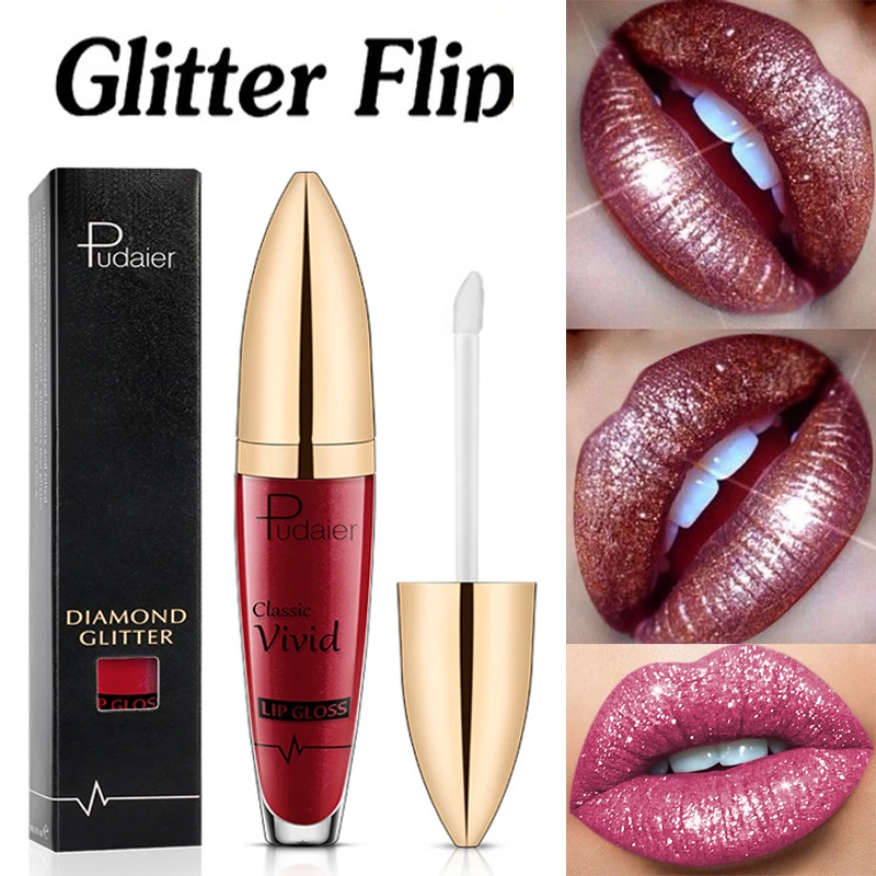 

18 Colors Diamond Shimmer Glitter Lipg Loss Matte To Glitter Liquid Lipstick Waterproof Diamond Pearl Colour Lip Gloss Make Up