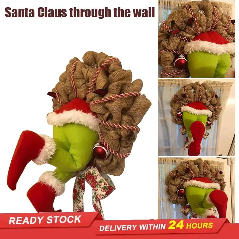 

How The Grinch Stole Christmas Burlap Wreaths Christmas Wreath Decorations Home Wall Hanging Holidays Cute Gifts for Friends
