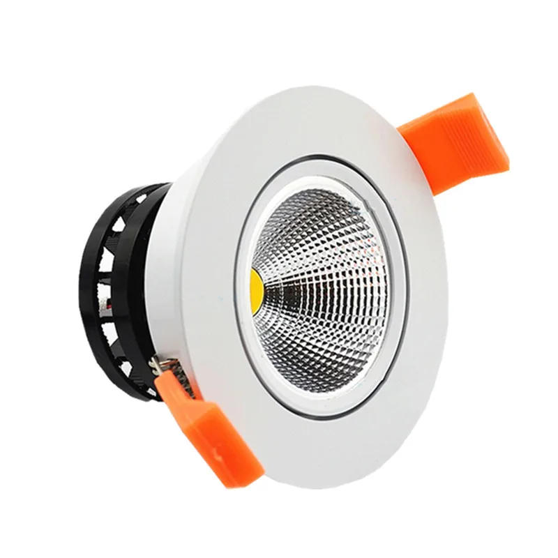 Встраиваемый потолочный светодиодный светильник с COB матрицей точечный из