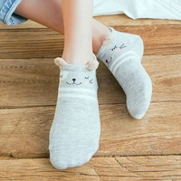 11 colors cat dog boat sock women summer cute cotton kawaii animal casual soft funny short socks one size