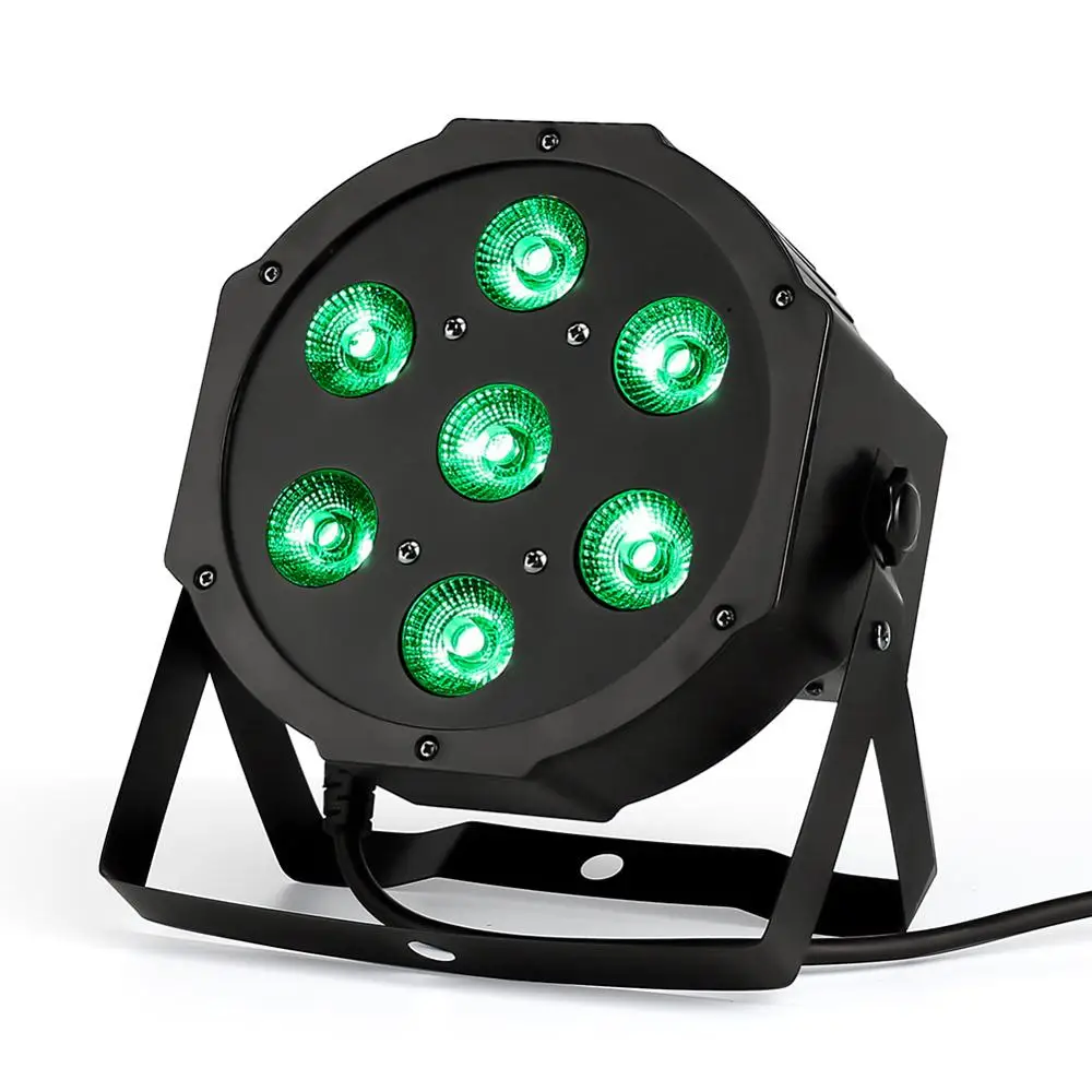 CREE RGBW 7x12W LED плоский SlimPar Quad Light 4in1 DJ Wash Stage dmx light lamp 4/8 channes | Лампы и освещение