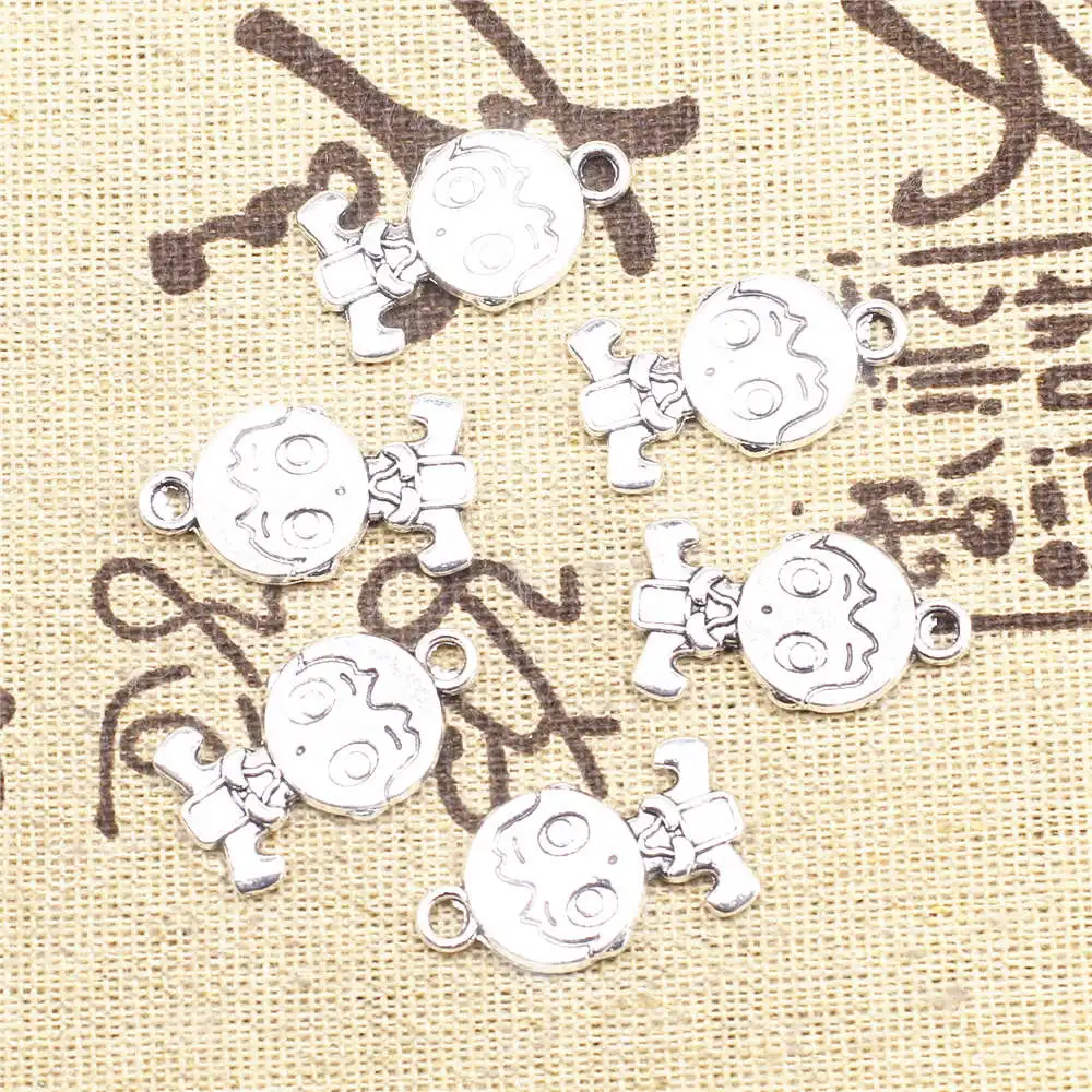 

Ожерелье для женщин 13x24 мм, подвески для младенцев, античное серебро, 5 шт.