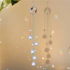 Хрустальная Светоотражающая подвесная люстра Древо жизни, аксессуары для освещения, призматическая Люстра для занавески, подвеска для дома, сада, автомобиля