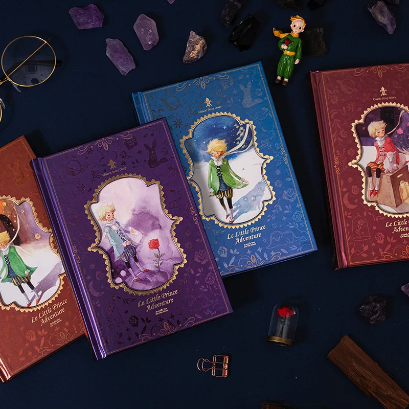 

Classical European style hardcover diary A5 fairy tale hand book color page illustration little prince AR diary notebook
