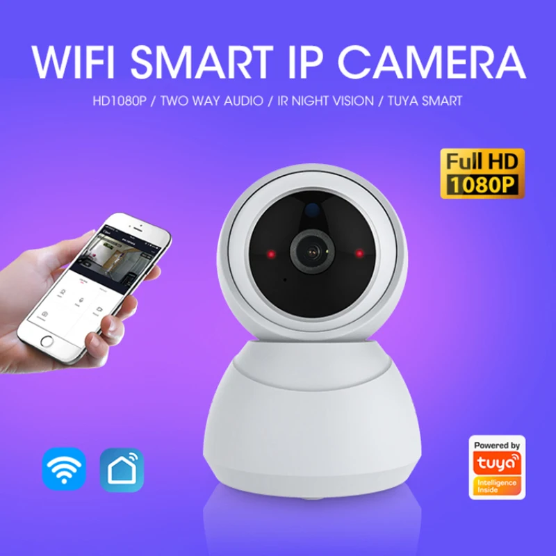 

1080P IP Camera Home Security Camera WiFi Wireless Camera Surveillance IR Night Vision Baby Monitor Support TF Card Smart Life