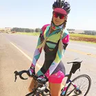 Женский триатлоновый комбинезон с длинным рукавом, для езды на велосипеде