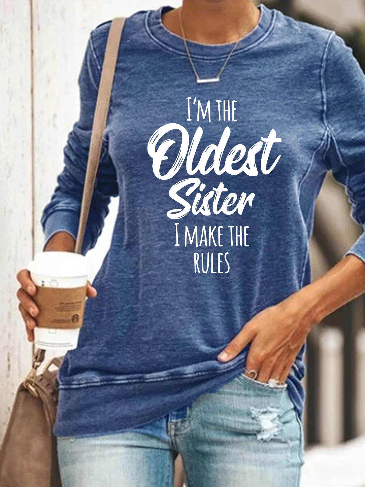 

I'm The Oldest Sister Makes Rule Women Graphic Hoodies Female Vacation Letter Street Style Sweatshirts Gift for Family