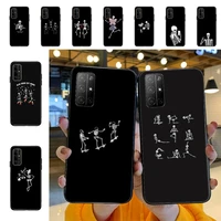 yndfcnb funny skeleton phone case for huawei honor 10 i 8x c 5a 20 9 10 30 lite pro voew 10 20 v30