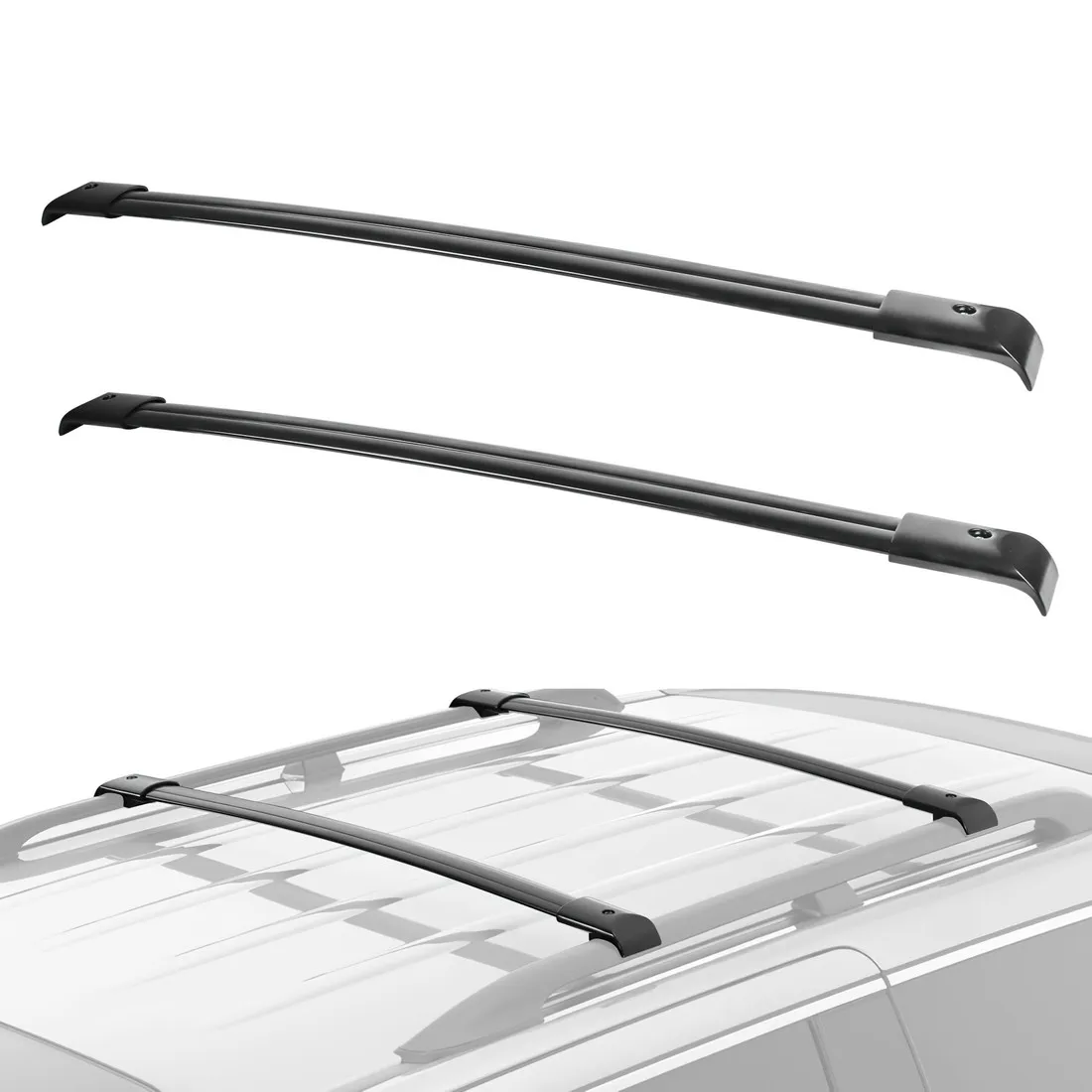 Roof Rack Cross Bar Rail Compatible for Honda Odyssey with Side Rails 2005 2006 2007 2008 2009 2010 Cargo Racks Rooftop Luggage