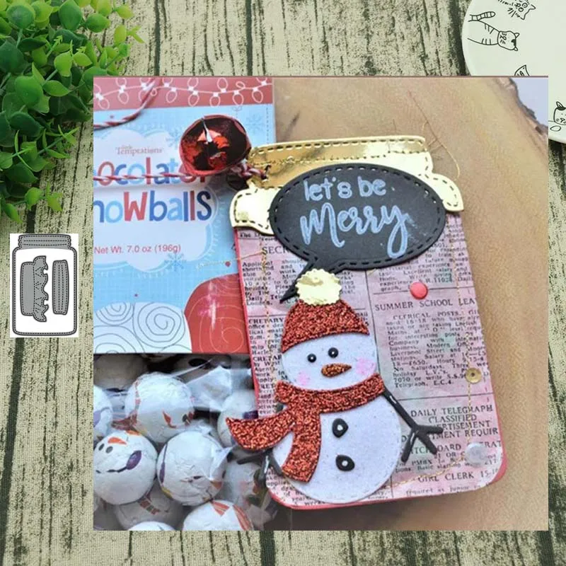 Металлические Вырубные штампы Mason jar вырезанные формы для украшения скрапбукинга