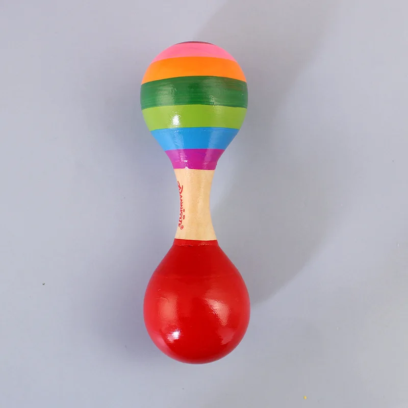 Wooden Rattles for Baby Sand Hammer Baby Rattle Educational Musical Wooden Toys Development Baby Toys 0 12 Months Baby Gift