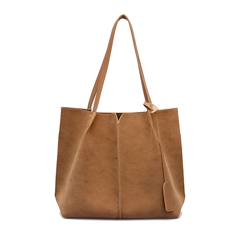 

Travel leisure shopping bag retro fashion matte big bag large capacity bag There is a small bag in the big bag.