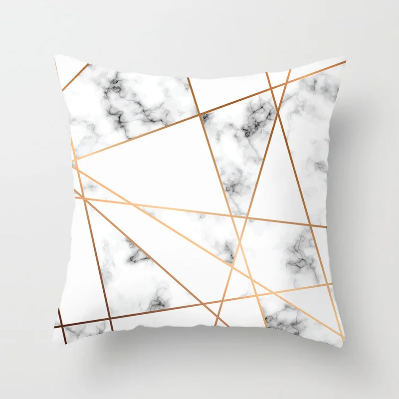 

Marble Texture Pillow Cover Pink throw pillows for living room sofa Geometry Cushion Cover Fashion Throw Pillowcase home decor