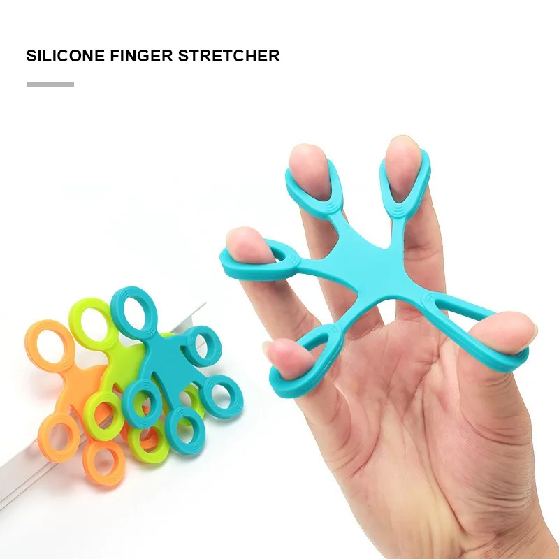 

Fidget Toys Silica Gel Finger Puller Antistress Hand Ring Adult Finger Strength Training Band Toys for Children Squish Toy Gifts