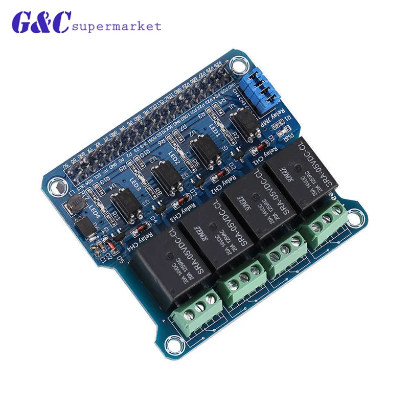 4/6 канальный RPi релейный модуль Плата расширения для Raspberry Pi 3 2 A + B 2B 3B US |