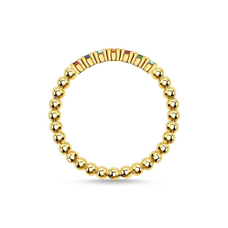 

ROXI 925 Sterling Silver RainbowCrystals Rings for Women Girls Beads Wedding Ring 925 Finger Rings Fine Jewelry Anillos Mujer