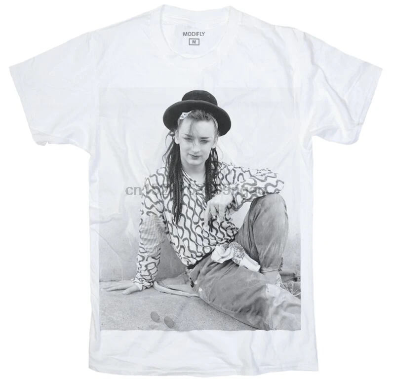 NWT Мальчик Джордж новая волна музыкальная группа мужчины женщина белая футболка s