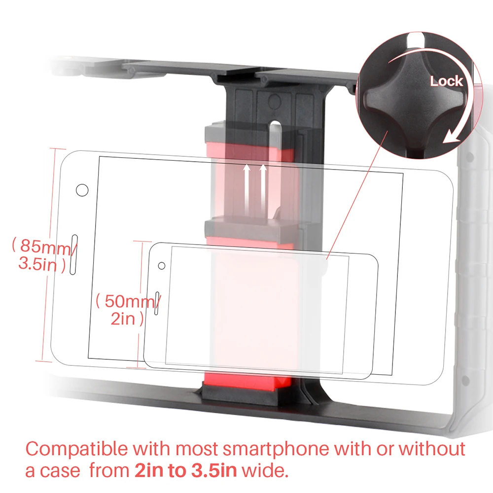 Willkey U-Rig Pro Smartphone Video Rig Hand Grip Filmmaking Case Phone Stabilizer Handheld Tripod Mount for iPhone Android | Электроника
