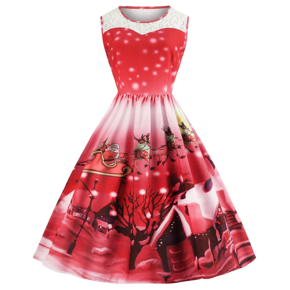 Осенне зимний Рождественский костюм платье с поясом женское рождественское