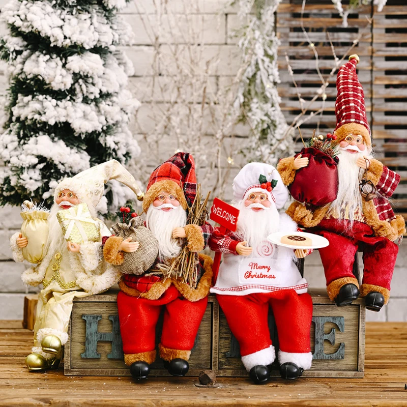 

Big Santa Claus Doll Christmas Party Gift for kids Merry Christmas Decorations Navidad Natal Xmas Gifts Happy New Year 2024 Noel