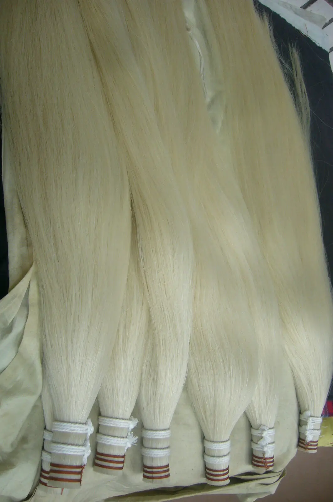 250g Top quality Stallion white mongolia bowhair 85 cm violin bow parts