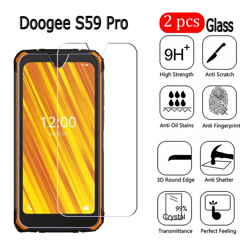 S59 Pro 2 1Pcs защитная накладка для телефона Для Doogee 9H 2.5D Screen закаленная пленка 5 7&quot|Защитные стёкла и плёнки