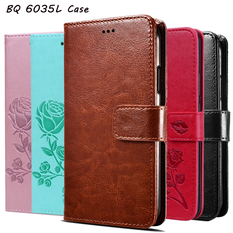

Flip Phone Cover For BQ 6035L Case For BQ-6035L Strike Power Max Case Coque Funda PU Leather Wallet Cover Capas