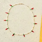 Ожерелье из натурального жемчуга в стиле барокко, стеклянная подвеска с маленьким перцем, новинка 2019, богемное женское ожерелье, оптовая продажа