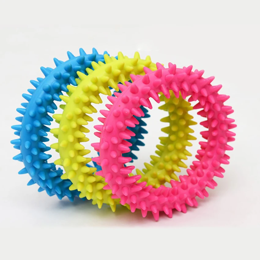 1 шт. TPR резиновая кольцо с шипами домашних животных игрушки Поставки устойчивы к