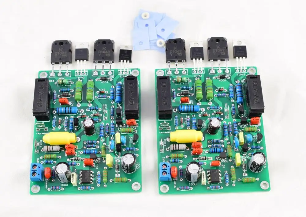 

2PCS Audio Amplifier Board Amplificador 100W*2 Stereo Dual Channel QUAD405-2 Power Amplifier Finished Board