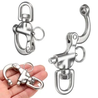 spring buckle swivel with snap shackle panic hook eye fork 316 stainless steel openable keyring car boat marine accessories