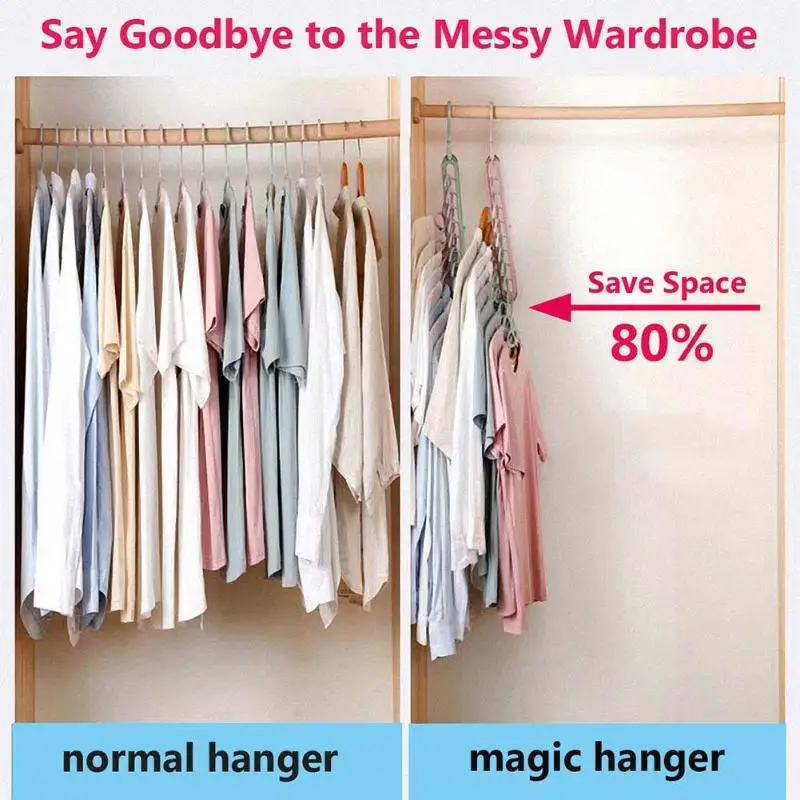 5 шт. многофункциональная складная вешалка с 9 отверстиями|Вешалки и крючки| |