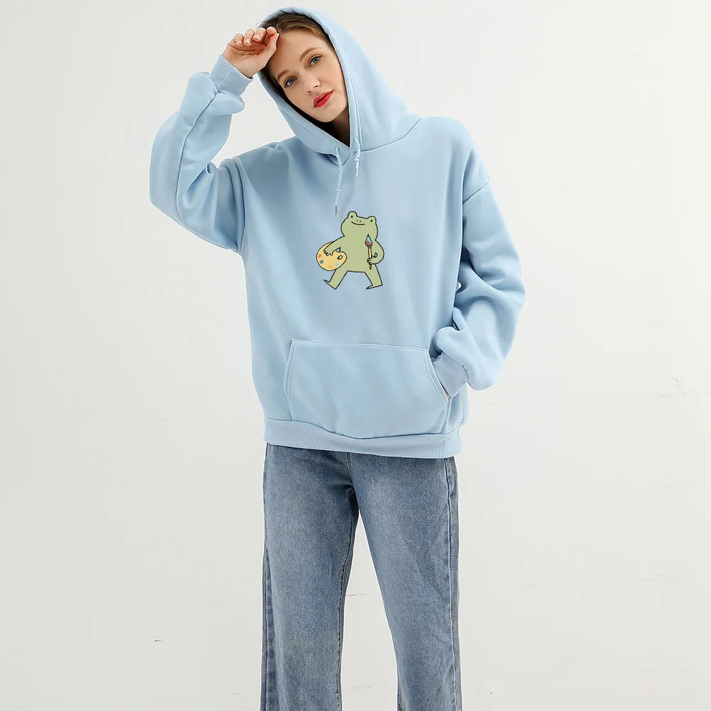 Cartoon Hoodie Women Casual Pullover Streetwear Harajuku Oversized Sweatshirts Cute Sweetshirt for Girls Outfits Winter Coats