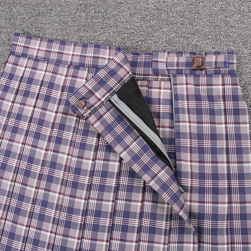 Женская летняя юбка с высокой талией плиссированная в клетку | Тематическая