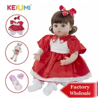 keiumi 18 luxurious princess reborn baby doll soft silicone vinyl body lifelike reborn boneca for girl xmas childrens day toy