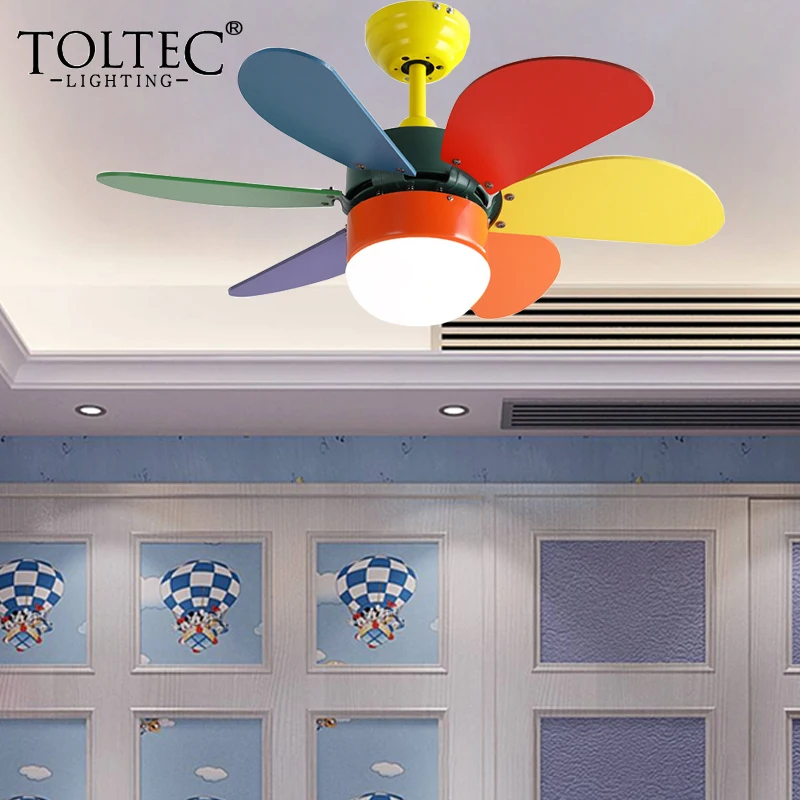 

Детский потолочный вентилятор, модная светодиодная люстра на крышу, 30 дюймов, с дистанционным управлением, современный декор, вентиляторы д...