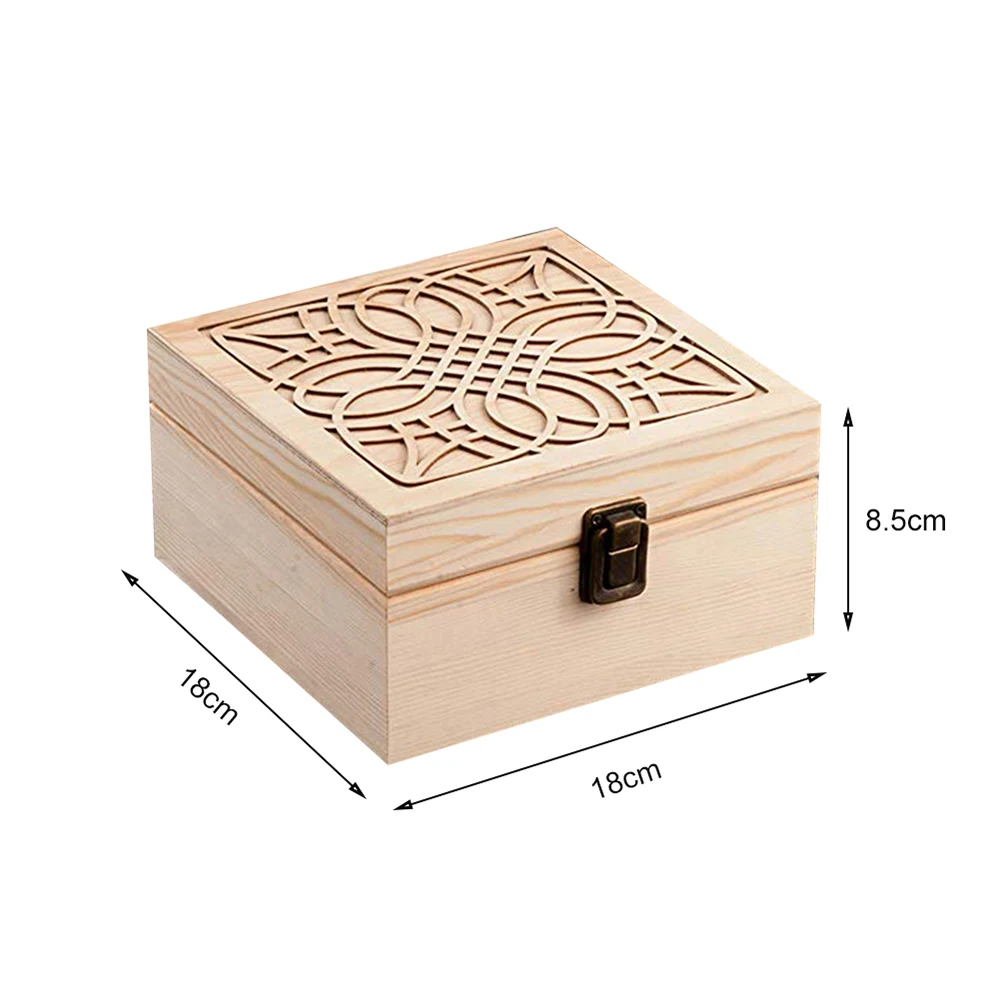 

25 Holds Aroma Designs Engrave WoodenBox Beautifully Hand Made Hardware Lock Large Capacity Box for Essential Oil Bottles