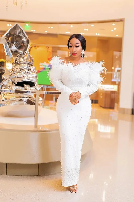 Женское вечернее платье с длинным рукавом черное или Белое Облегающее